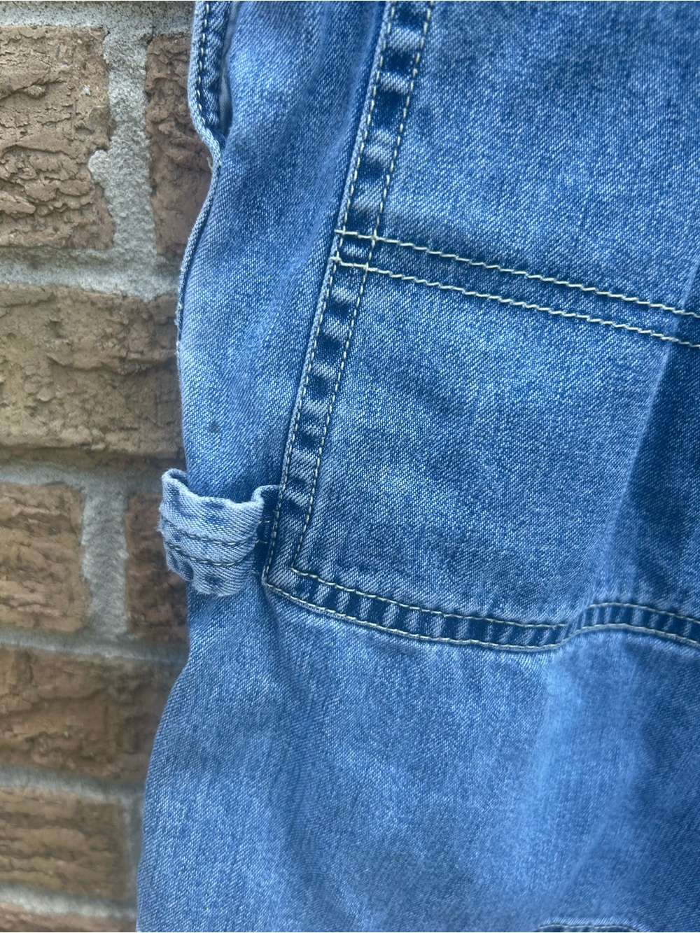 Old Navy Light Blue Denim Short Overalls size small - Picture 11 of 13
